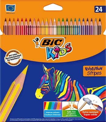 עפרונות צבעוניים 24 יחידות במארז